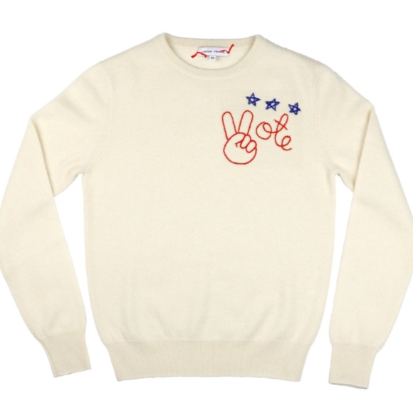 Lingua Franca Sweaters - Lingua Franca NYC Vote Crewneck